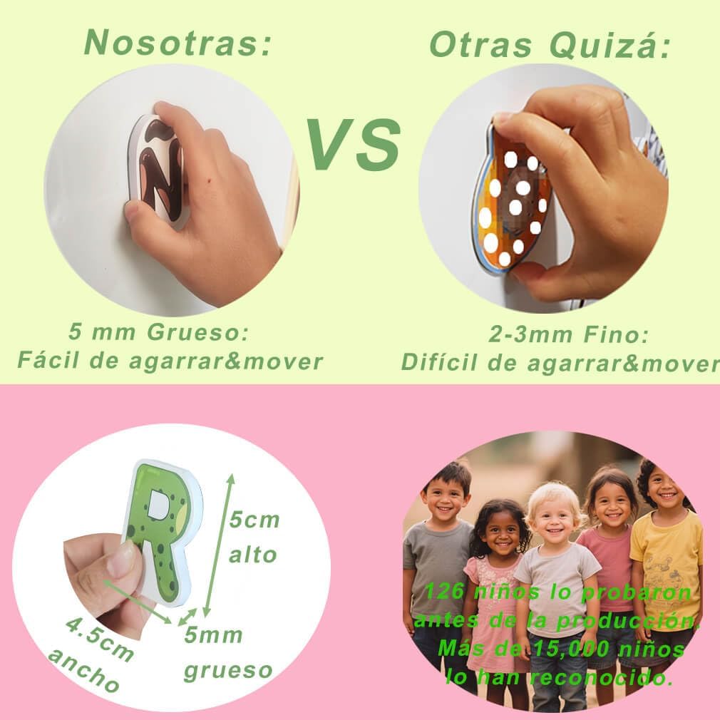 Spanish Magnetic Letters and Animals, Fridge Magnets for Toddlers, Animales y Abecedario para Niños en Español,