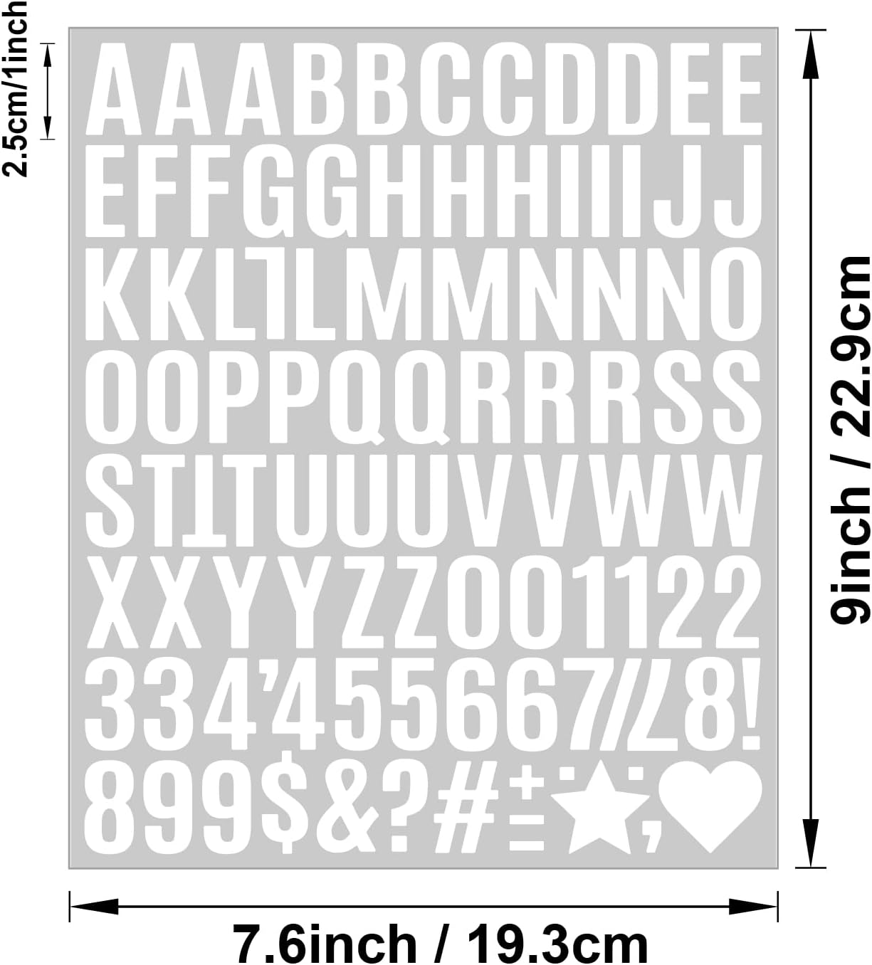 480 Pcs Waterproof 3" Vinyl Alphabet & Number Stickers - Self-Adhesive for Mailboxes, Windows, Doors, Signs, Vehicles & More, Black