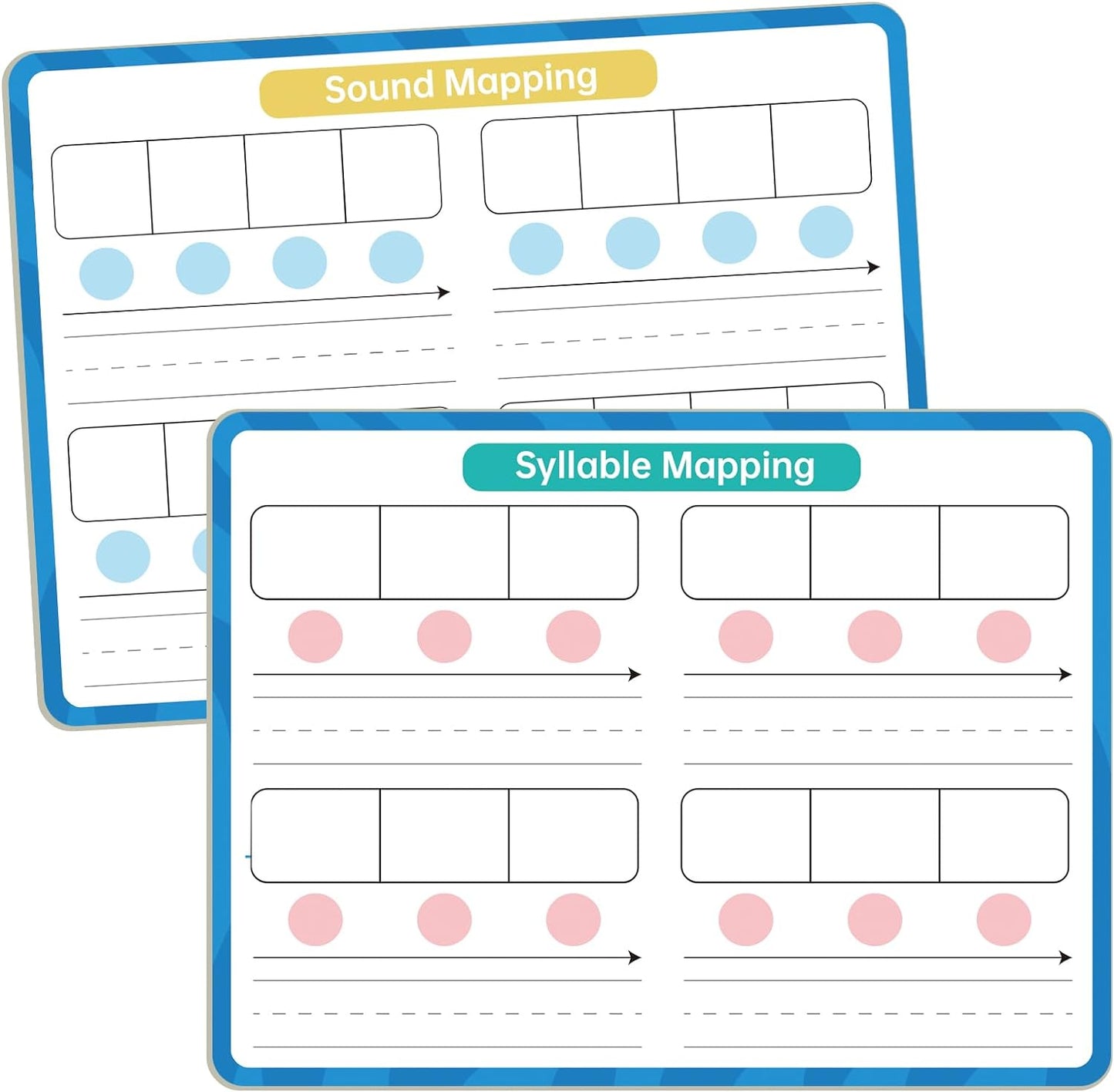 Dry Erase Number Line Whiteboard, 9" x 12" 1-100 Number Double-Sided Math Practicing Chart, Homeschool Supplies，Educational Tools for Kids Students Classroom