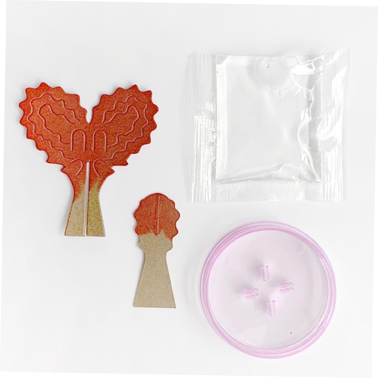 Vaguelly 2sets Valentine's Day Love Tree Toys Heart Shaped Crystals Growing Kit DIY Paper Tree Ornaments for Boys and Girls