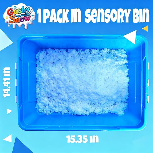Sensory Bin Filler for Toddlers, Fake Snow Play Sand, Soft Latex Sensory Table Fillers for Classroom Learning, White Sensory Material for Indoor Sensory Play