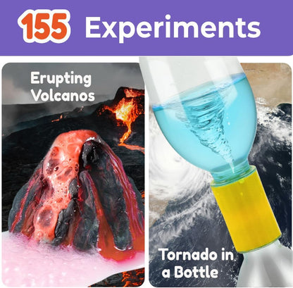 Benben 155 Experiments, Science Kit for Kids Ages 6 7 8 9 10 11 12 13 14, Earth Chemistry Physics Set, Volcano STEM Educational Toy, Birthday Gift for Boys Girls