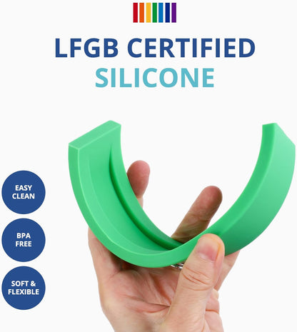 BLUE GINKGO Silicone Rainbow Stacker - Montessori Nesting Puzzle | Kids and Toddler | Stacking Sensory Toys - 7 Layers (Pastel)