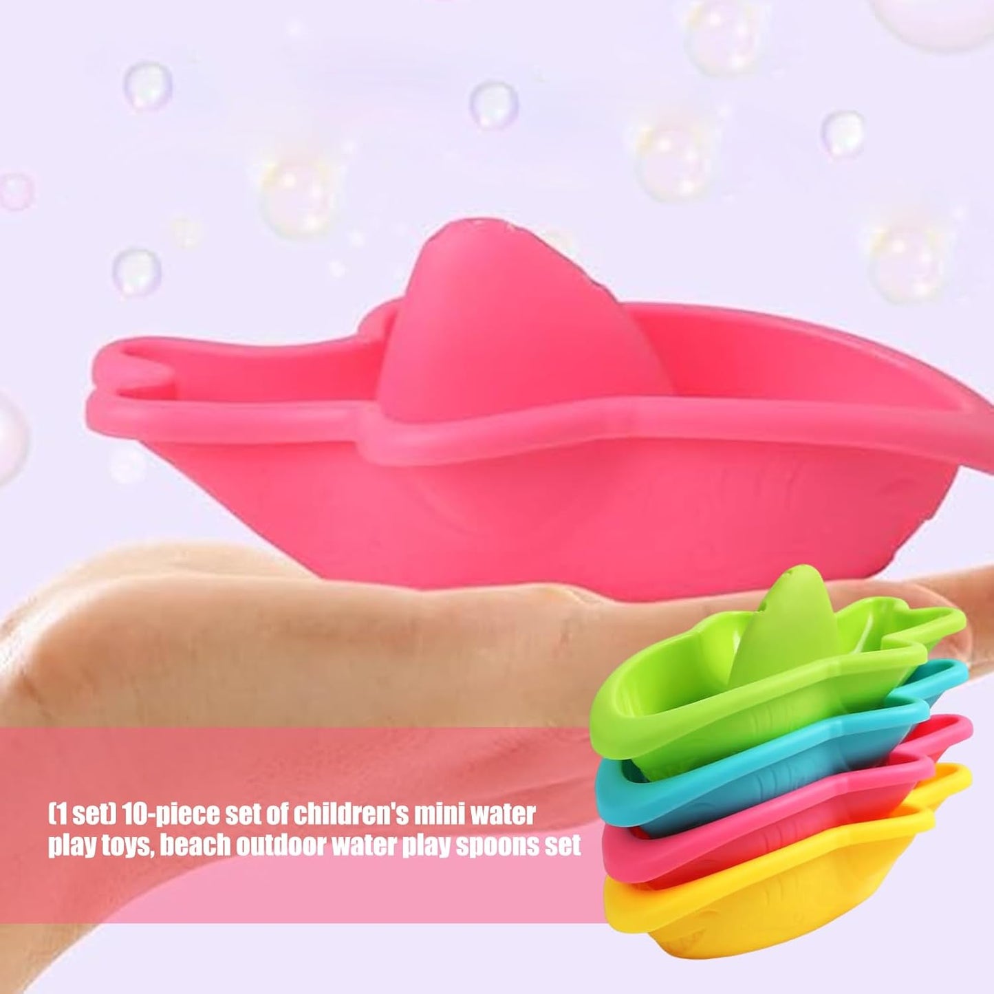 Colorful Water Play 10Pcs Toddler Sand Tools for Beach, Pool Sensory Learning Activities Sand and Water Toy