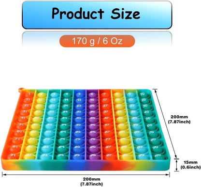 12x12 Multiplication Chart Popper, Digital Multiplication Table Game Board-Math Manipulative Toy, 3rd Grade Fidgety Popper for Kids Learning, Multiplication Machine Times Table