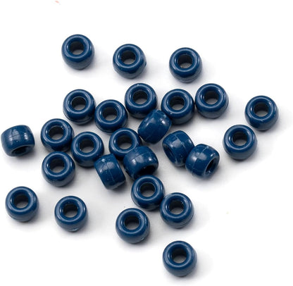 Gxueshan 1000 Pcs Acrylic Black Pony Beads 6x9mm Large Hole Pen Hair Kandi Beads Bulk for Friendship Bracelet Necklace Jewelry Making Earring Braiding Kit