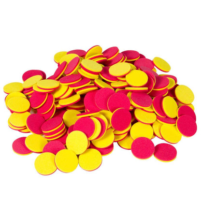 hand2mind Plastic Math Counters for Kids, Red and Yellow Counters, Math Manipulatives for Counting, Sorting, Pattern, Bingo Chips, Game Tokens, Homeschool Supplies (Set of 1000)