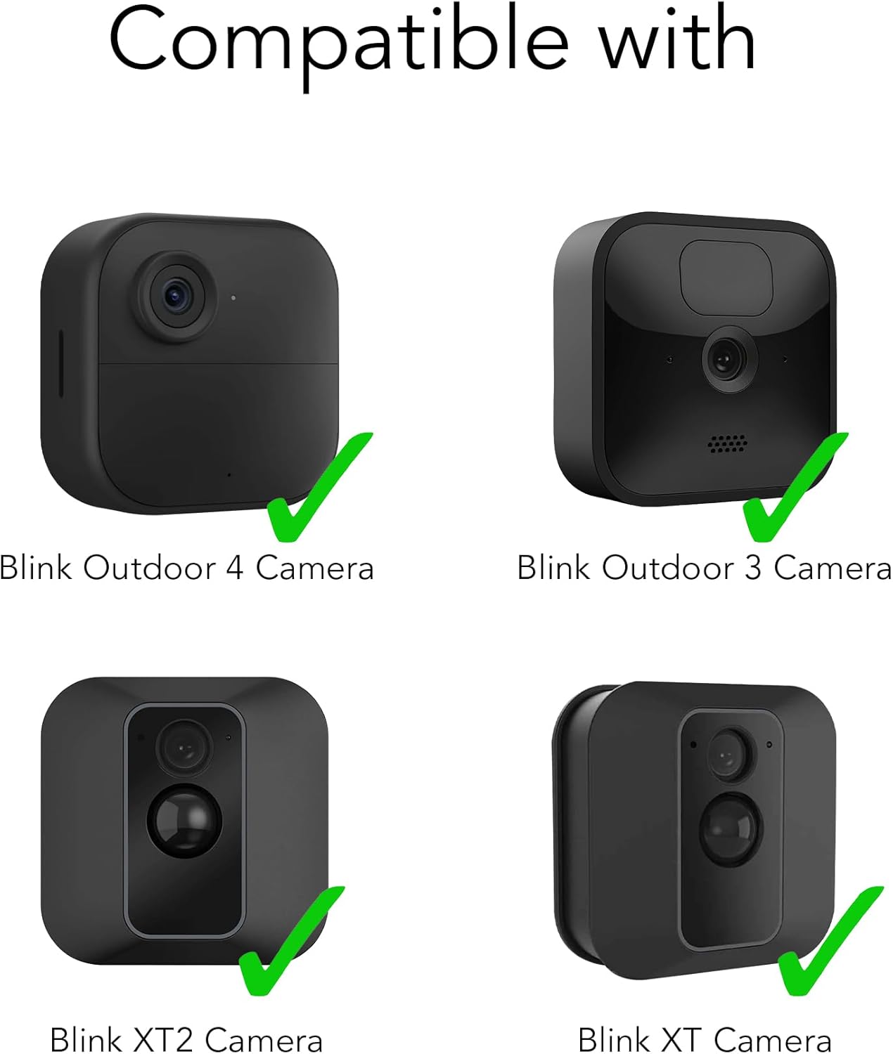 Wasserstein Solar Panel with Internal Battery - Compatible with Blink Outdoor 3/4 & Blink Outdoor 2K+ (New Model) (Black) - Camera NOT Included