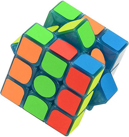 TANCH Blue Fluorescent Speed Cube 3x3x3 Glow in The Dark Luminous Magic Cube Puzzle Toy