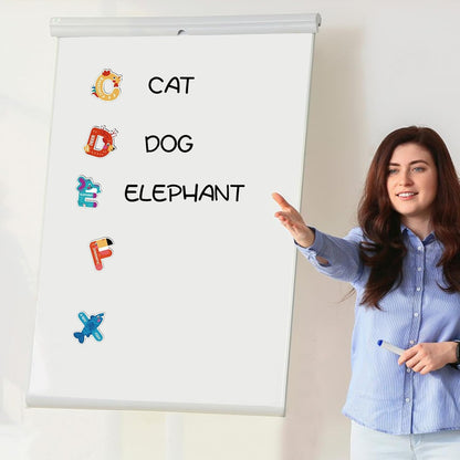 48Pcs Magnetic Letters and Numbers Fridge Magnets, 26 Uppercase Letters 0-9 Numbers Refrigerator Magnets Cute Animal Alphabet Magnets for Student School Learning Spelling