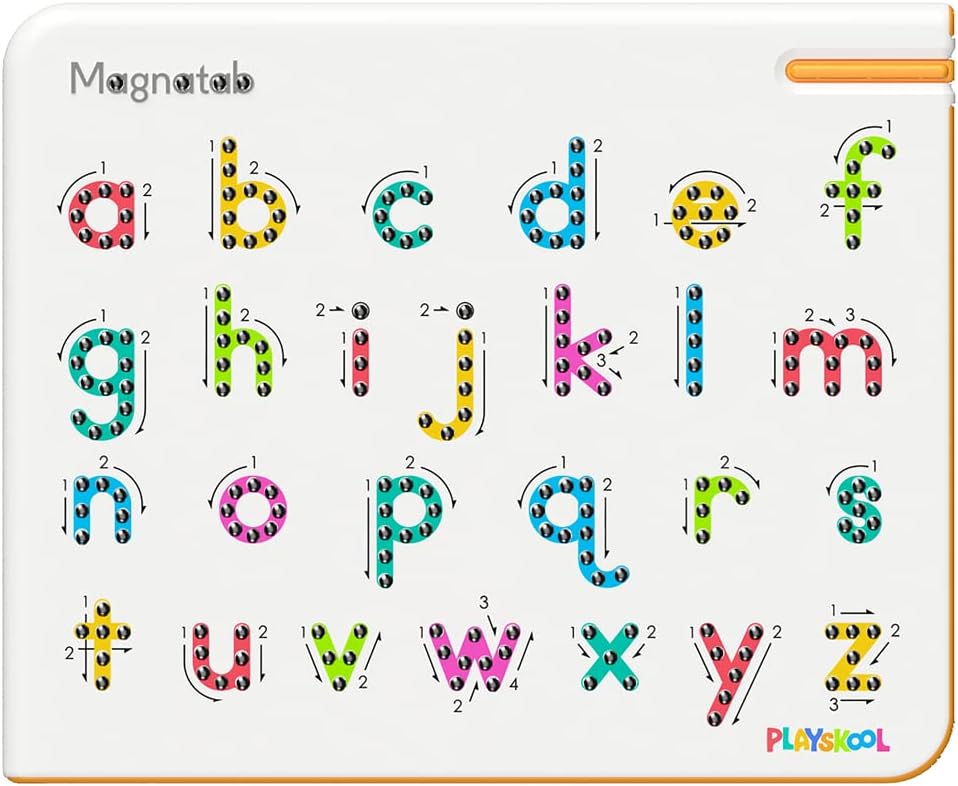 Playskool Magnatab — Numbers and Shapes — Magnetic Board Toy Letter Tracing for Toddlers Learning and Sensory Drawing — for Kids Ages 3 and Up