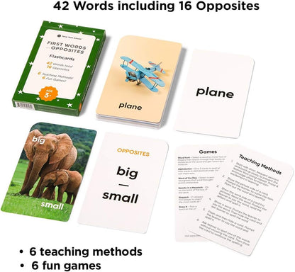Award-Winning Flash Cards for Preschool & Kindergarten – 5-Deck Set, 180 Jumbo Cards – Learn Alphabet, Numbers, Colors, Shapes, First Words, Opposites & Rhyming – for Kids Ages 2–5