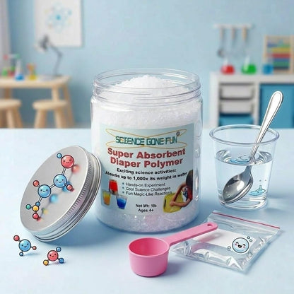 1 Pound Super Absorbent Diaper Polymer_Science Educational Products (Tm)