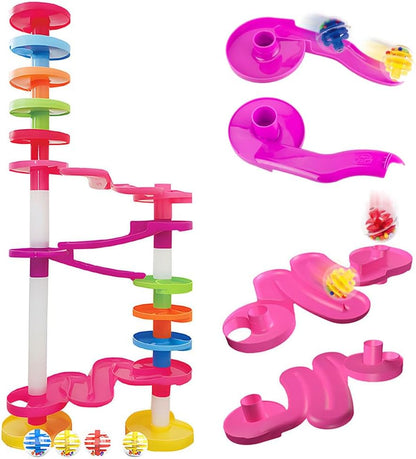 WEofferwhatYOUwant Ball Drop Spacers – 9-Piece Expansion Set for Marble Run Towers, Ramps & Tracks – STEM Building Toy Accessories for Toddlers, Kids, Preschool Learning & Montessori Play