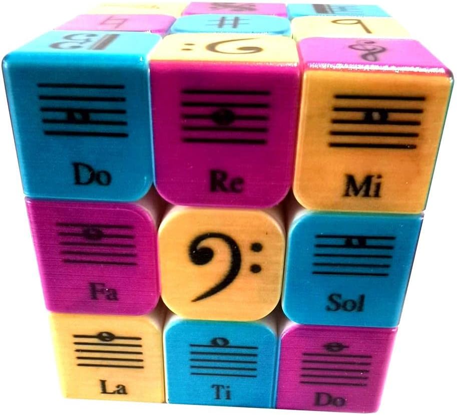Speed Cube 3x3x3 Music Notes Design Magic Cube Puzzle,IQ Games Puzzles Relief Effec Gift Music Lovers Kids Adult Toys,5.6cm/2.2"
