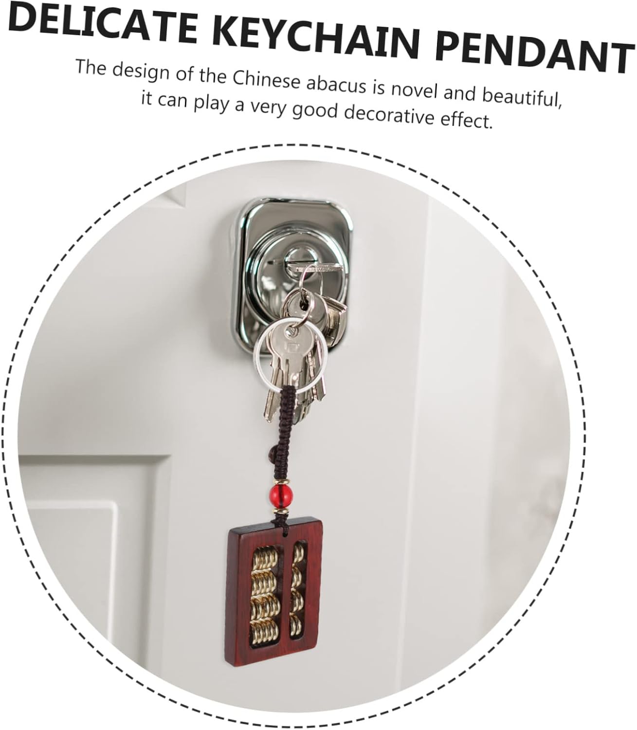 Abacus Keychain Mini Abacus Keyrings Feng Shui Hanging Chinese Style Keychain Chinese s Charm Wood Chrismas Car Keys Collection China Rope Child Christmas