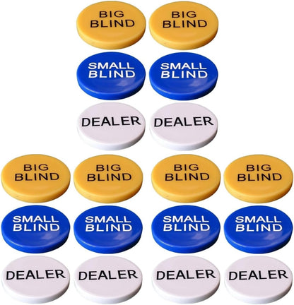 SAFIGLE 4 Sets Big and Small Blind Banker Code Texas Holdem Game Chips Bingo Game Tokens Bingo Game Supplies