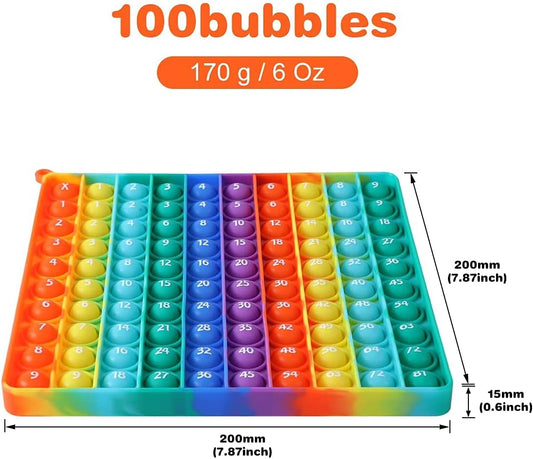 DK-SIMINA Multiplication Tables Games 12x12 Flash Card Toys, POP Create Various Multiplication Formulas for Teachers, Two-Sided Tables