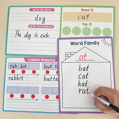 Lachilly Double Sided Dry Erase Handwriting Practice Boards Fractions Learning Place Value from Billions to Decimal Numbers Math Grid Manipulative Lapboard for Students
