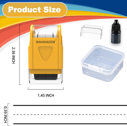 Handwriting Lines Stamp Roller Self-Inking Line Rolling Stamps Handwriting Practice Tool for Teachers Kids Kindergarten (Yellow)