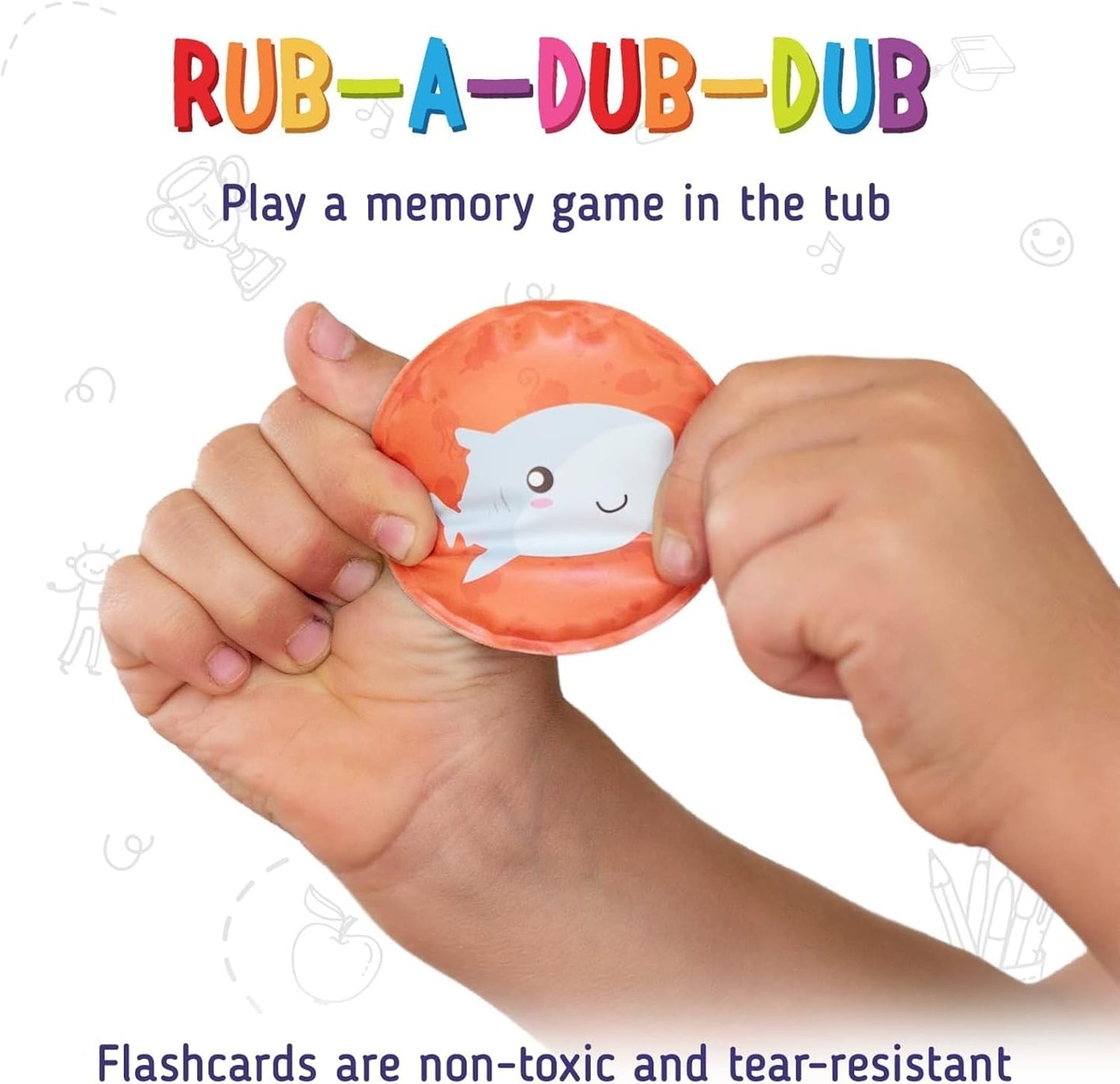 merka Bath Toys Flash Cards - 36-Pc Multicolor 2.25-Inch Foam Alphabet & Number Cards - Waterproof Bath Time Toddler Learning Toys for Ages 1-3