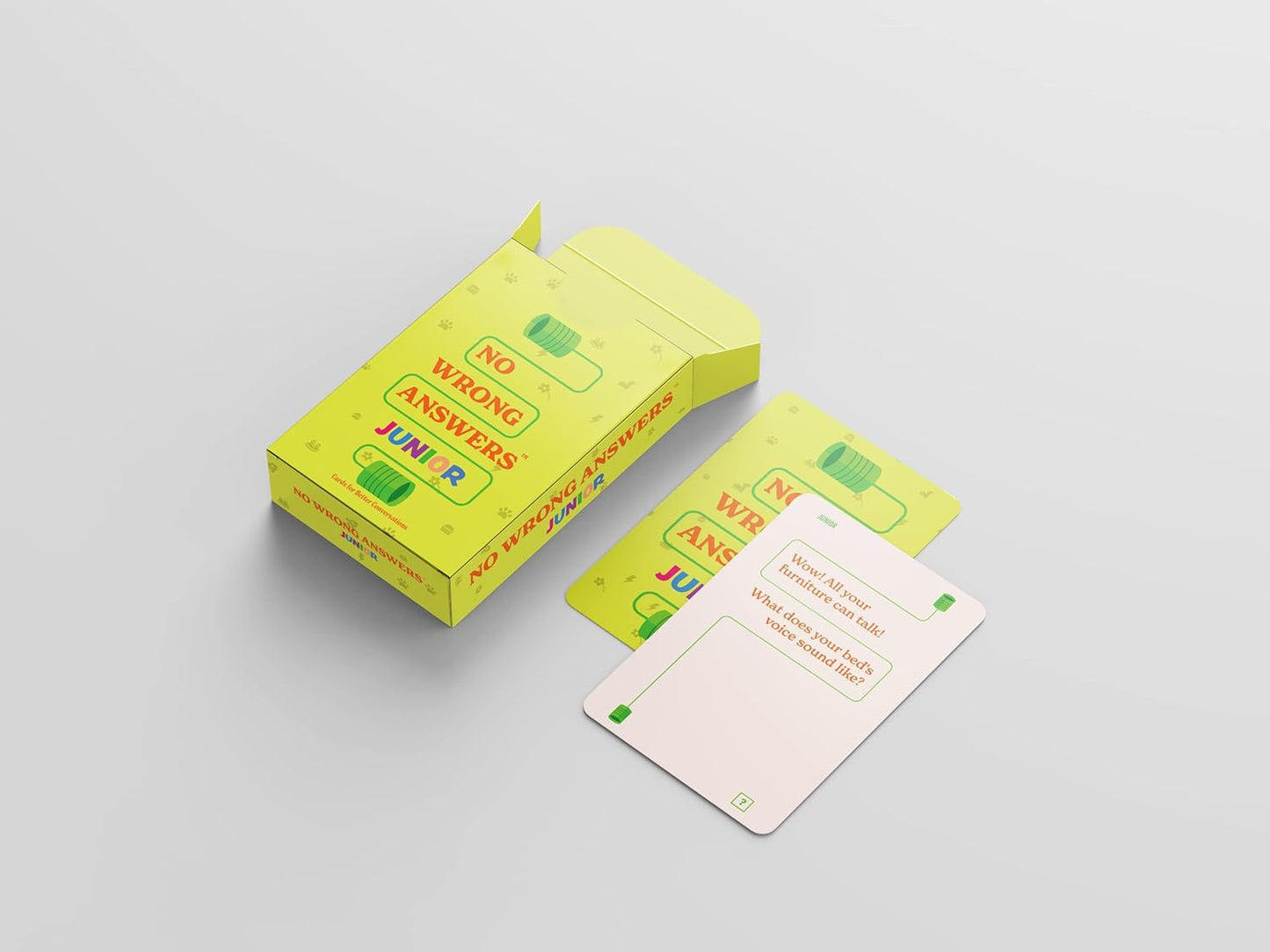 No Wrong Answers Junior - Hilarious Children's Card Game, Conversation Starter - Fun Activity for Family, Parties, Travel, Birthdays, Classroom, Camping, Team Building - Great Gift for Kids