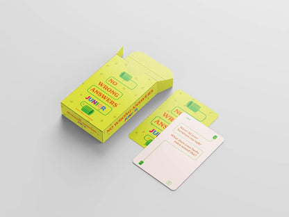 No Wrong Answers Junior - Hilarious Children's Card Game, Conversation Starter - Fun Activity for Family, Parties, Travel, Birthdays, Classroom, Camping, Team Building - Great Gift for Kids