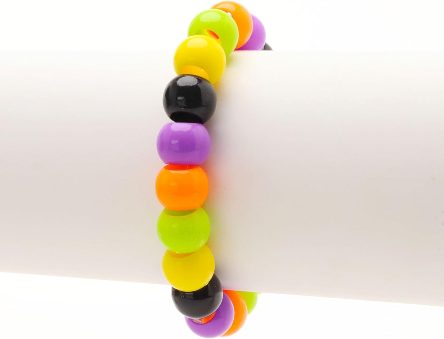 300 Acrylic Large Hole Beads for Crafts and for Hair 10mm x 12mm Acrylic Barrel Beads with 5.7mm Large Hole, Glossy Primary Assortment