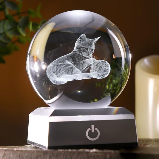 3D Solar System Crystal Ball Universe Glass Ball Space Astronomy Gift Planets Model Science Astrophysics Gifts Solar System Night Light Glass Globe Decor with 12 Colorful Modes Light Base