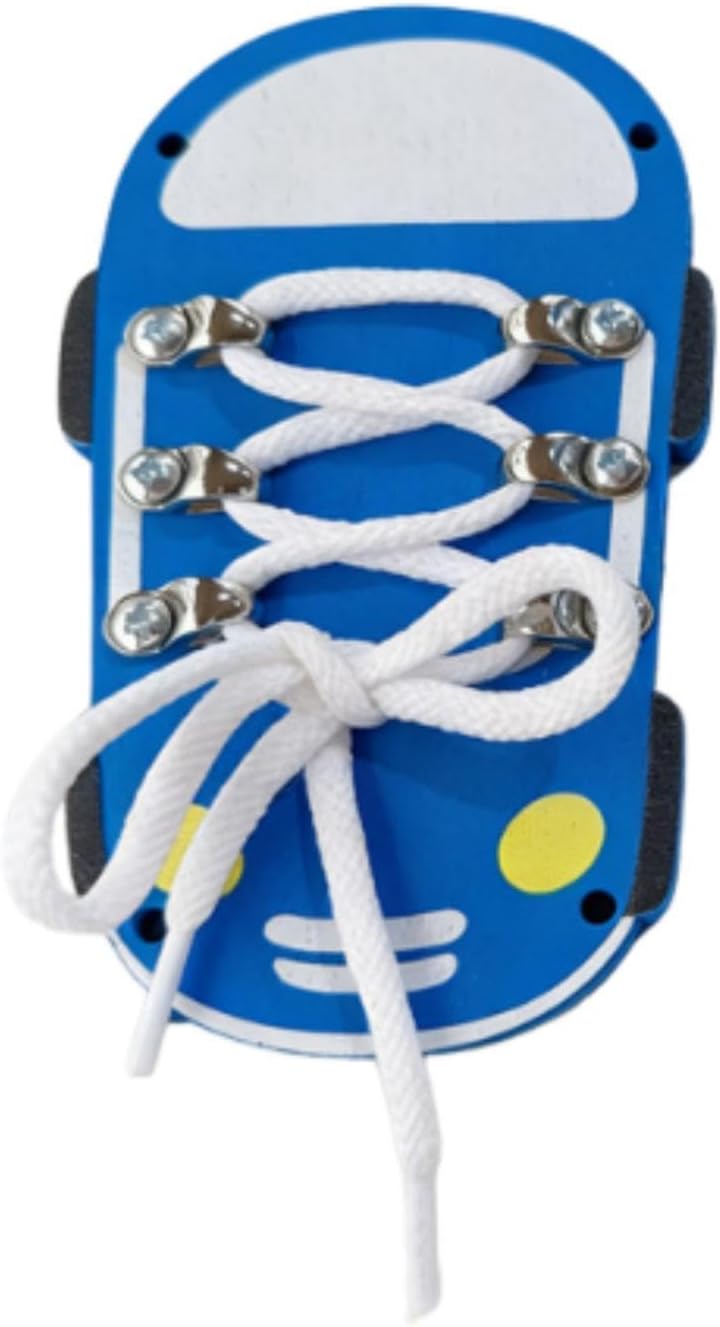 DIY Craft Board: Practice Tying Shoes, Learn to Thread Shoelaces – Toy for, Random Left Right