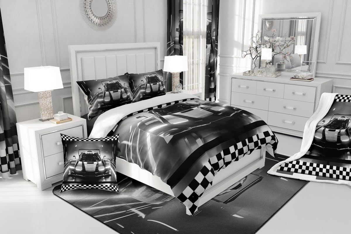 Feelyou Drum Kit Bed Sheets Musical Instruments Fitted Sheet for Kids Boys Teens Classical Rock Music Bedding Set Vinyl Record Sheets Set Bedroom Collection 2Pcs Twin Size,No Flat Sheet