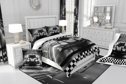 Feelyou Drum Kit Bed Sheets Musical Instruments Fitted Sheet for Kids Boys Teens Classical Rock Music Bedding Set Vinyl Record Sheets Set Bedroom Collection 2Pcs Twin Size,No Flat Sheet