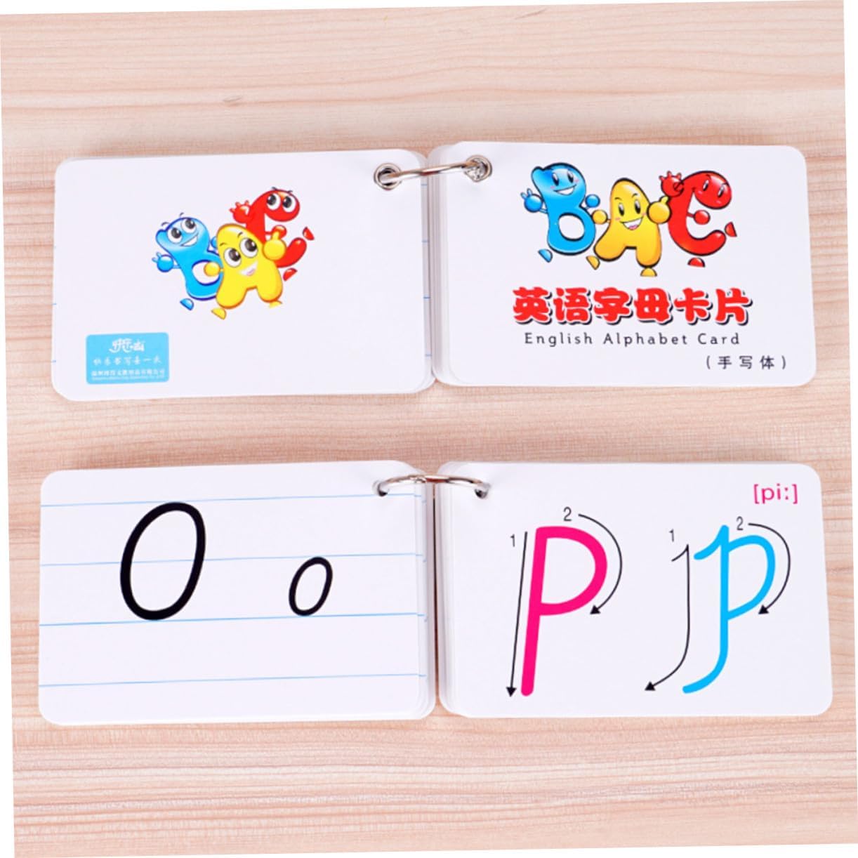 Vaguelly 2 Sets Colorful Double-Sided English Letter Cards Educational Spelling Flashcards for Boys and Classroom Learning Portable Vocabulary Building