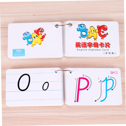 Vaguelly 2 Sets Colorful Double-Sided English Letter Cards Educational Spelling Flashcards for Boys and Classroom Learning Portable Vocabulary Building
