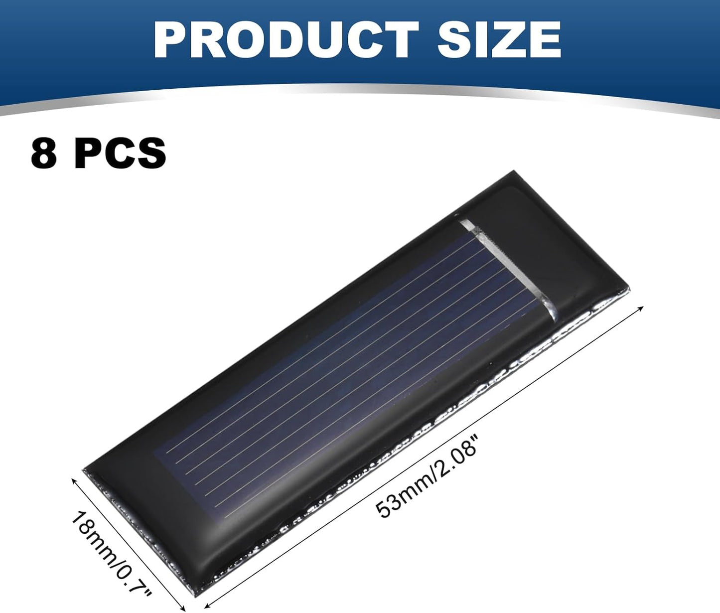 MECCANIXITY 8PCS 1.5V 0.09W 0.06A Mini Solar Panels for Solar Power, Small Solar Photovoltaic Cells Charge DIY Electric Toy Materials Solar System Kits, 1.18" x 1.18"