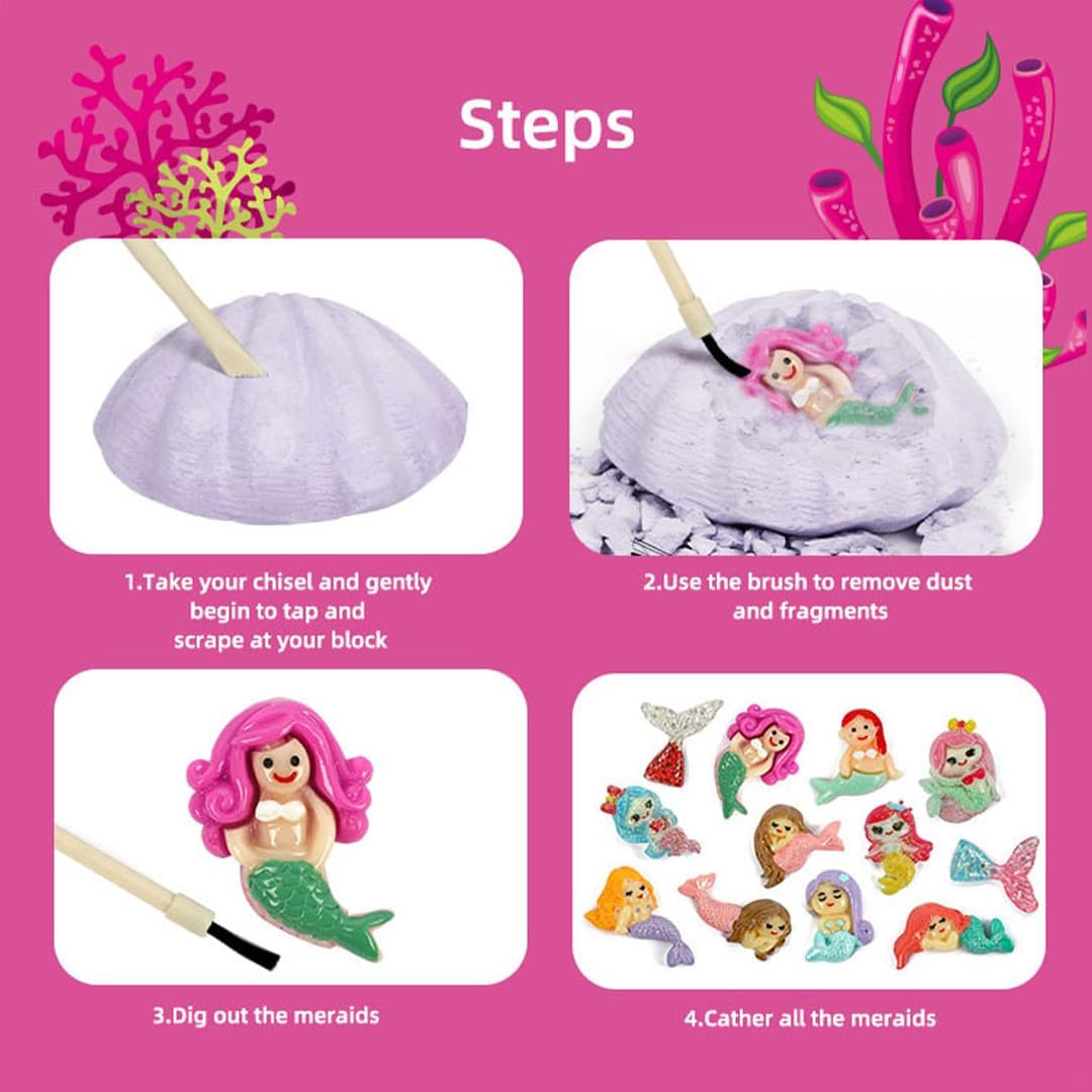 Liberty Imports 12-Pack Gem Digging Kit for Kids - Exciting Gemstone Mining Adventure - Educational STEM Crystal and Mineral Excavation – Party Favor Science Toys