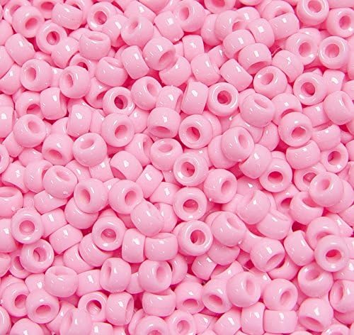 JOLLY STORE Crafts - Mini Pony Beads, Easy-to-Use Reusable Jewelry-Making/Bracelet Beads for Art, Craft Decorations & More, 6.5 x 4mm Beads, Crafted in The USA, Opaque Grey, 1000 pcs (Pack of 1)