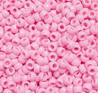 JOLLY STORE Crafts - Mini Pony Beads, Easy-to-Use Reusable Jewelry-Making/Bracelet Beads for Art, Craft Decorations & More, 6.5 x 4mm Beads, Crafted in The USA, Opaque Grey, 1000 pcs (Pack of 1)