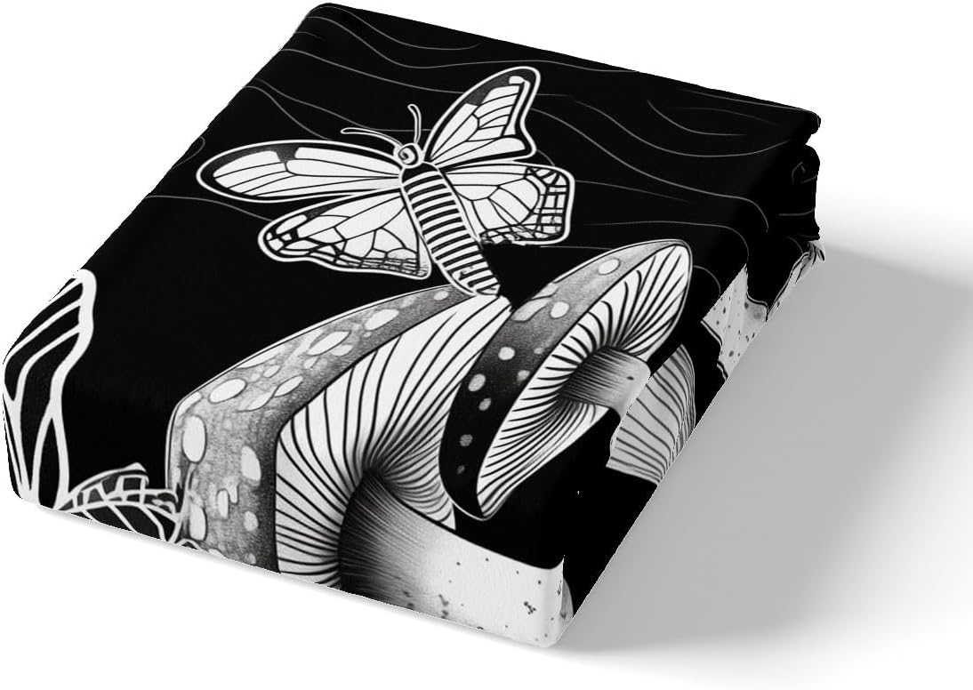 Feelyou Drum Kit Bed Sheets Musical Instruments Fitted Sheet for Kids Boys Teens Classical Rock Music Bedding Set Vinyl Record Sheets Set Bedroom Collection 2Pcs Twin Size,No Flat Sheet