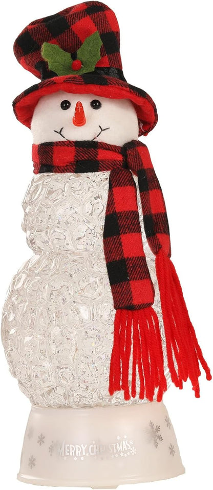 120mm Christmas Snow Globe Lamp - Snowman Globle Musical Holiday Decoration Xmas Tree & Snowman with Timer, USB Power, Festive Room Light, Best Gift for Christmas,New Year