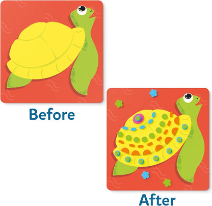 Skillmatics Foam Sticker Art Activity - Animals, Mess-Free Fun for Kids, 800+ 3D Foam Stickers, DIY Felt Craft Kits, Gifts for Boys & Girls Ages 3, 4, 5, 6, 7