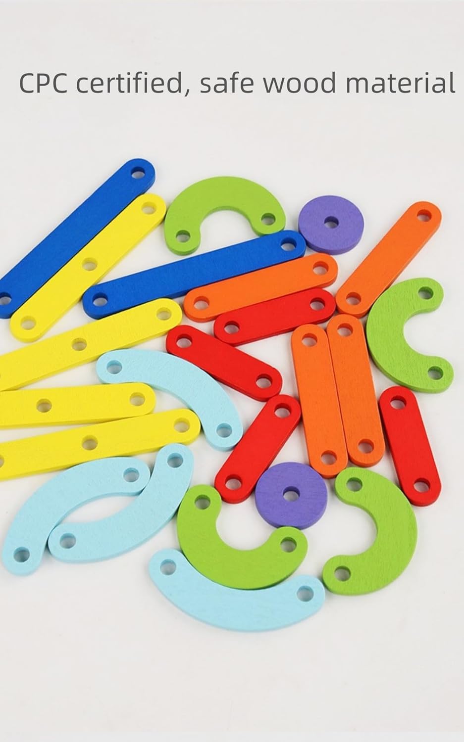Montessori Toys for 3 4 5 Year Old Kids and Toddlers, Mathematical Education Toy to Create Figures and Geometric Shapes, Brain Teaser STEM Toy Geo Board