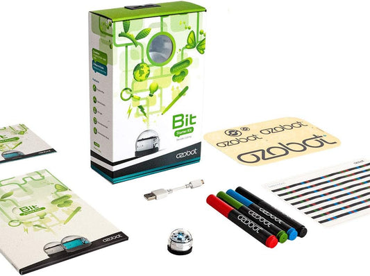 Ozobot Evo Entry Kit: Interactive STEM Coding Robot for Kids Ages 5+, Screen-Free Learning with Color Code Markers, Blockly Programming, Includes Charging Cable & Protective Case, Educator Approved