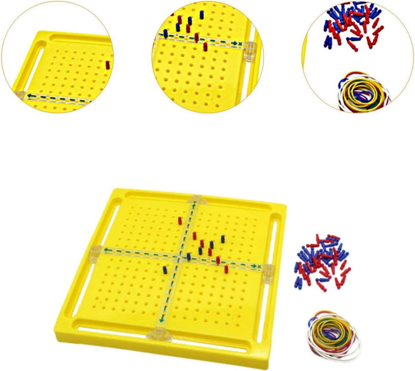 Wood Geoboards Set Children Mathematics Teaching Aids Xy Axis Mathematical Coordinate Graphs Teaching Tools for 3 4 5 Year Old