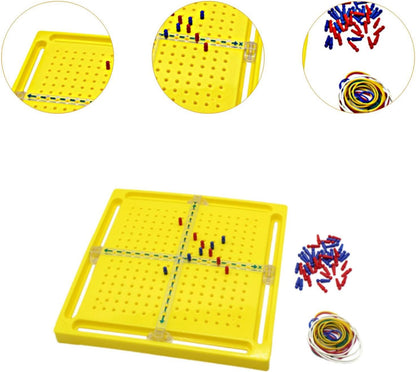 Wood Geoboards Set Children Mathematics Teaching Aids Xy Axis Mathematical Coordinate Graphs Teaching Tools for 3 4 5 Year Old