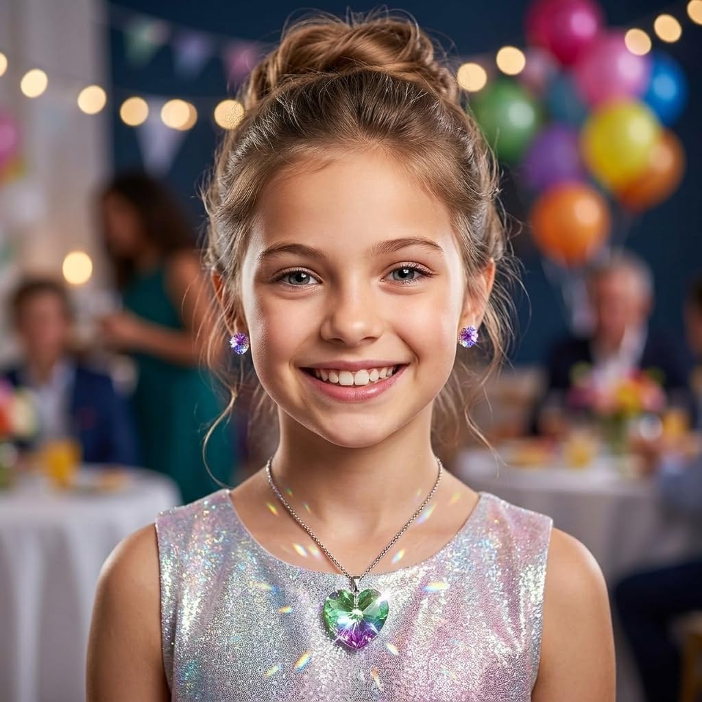 LIVEVIE Crystal Growing Jewelry Kit, Create 6 Jewelry Pieces for Kids - DIY Sparkling Pendants, Necklaces & Earrings Educational Science Kit for Hands-On Learning & Creativity