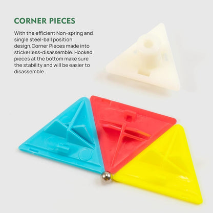 3x3 Speed Cube Stickerless with Stand & Tutorial: Problem-Solving Brain Teaser, Easy Turning Sensory Puzzle Toy Easter Gift Basket Stuffers for Boys 6-12, STEM Educational
