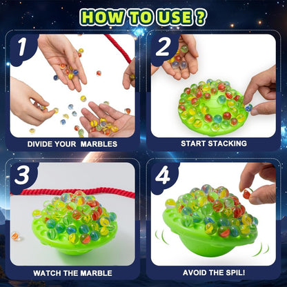 Family & Party Fun Pinball Table -Beigewith Colorful Balls, Portable Home & Birthday Parties, and Social Gatherings, Party Game Board | Playful Design | Durable Game Board, Pinball Machine