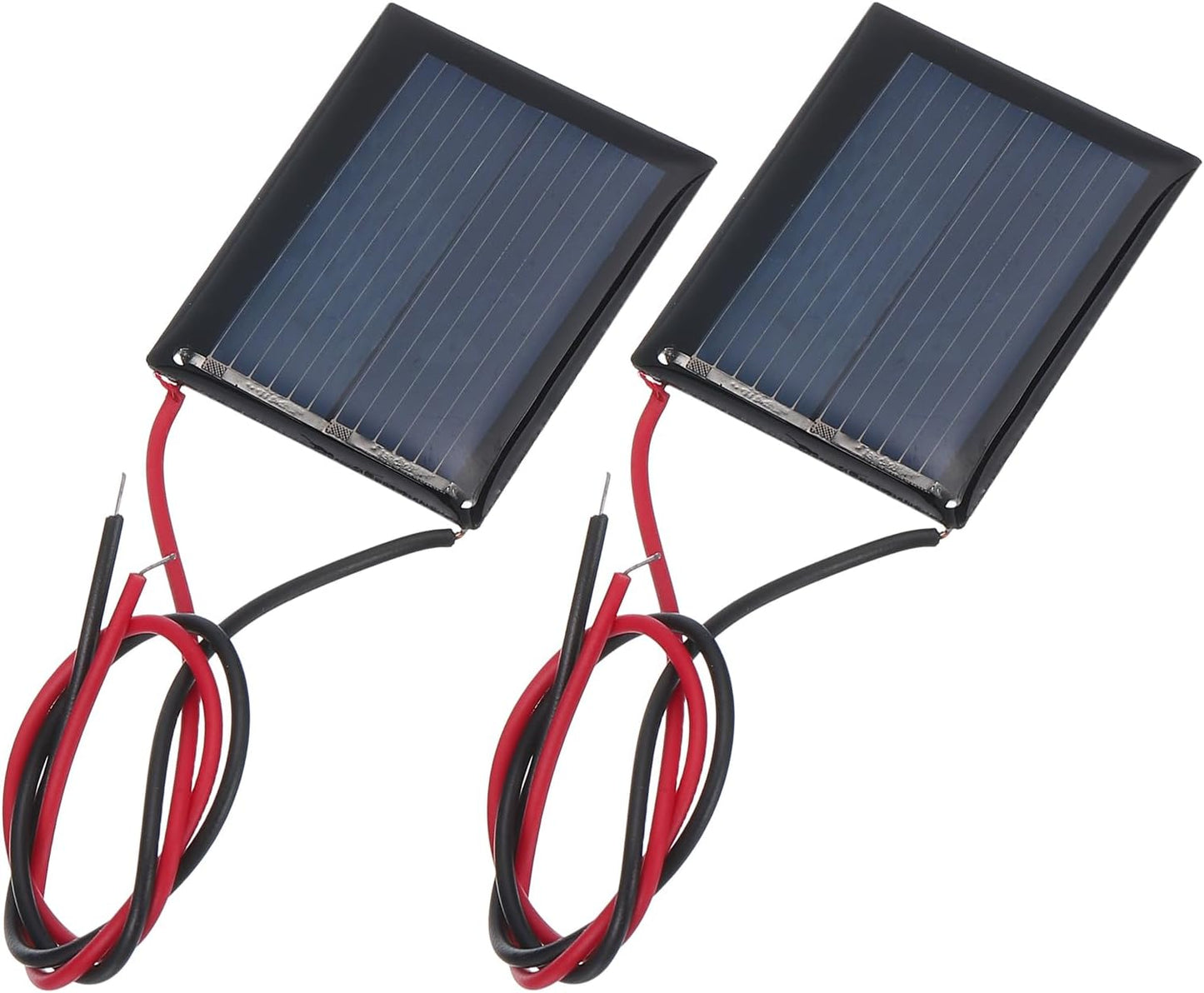 MECCANIXITY 2 Pcs 5.5V 0.44W 70mA Mini Solar Panels, Small Polycrystalline Solar Cell Panel with 2 Cable for DIY Electric Toy Materials Kits Charger, 60mm x 60mm