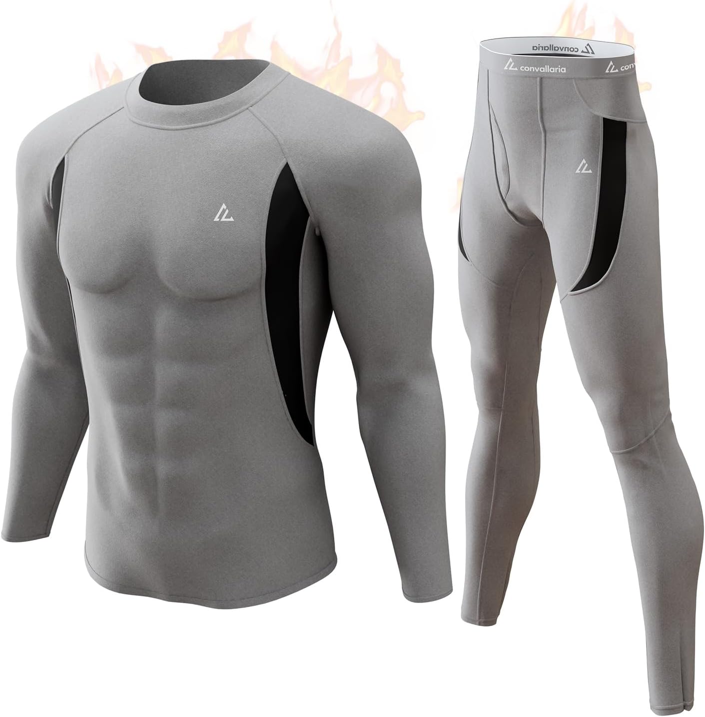CL convallaria Thermal Underwear Long Johns Set Mens Winter Gift Hunting Gear Sport Base Layer Bottom Top - Colors B